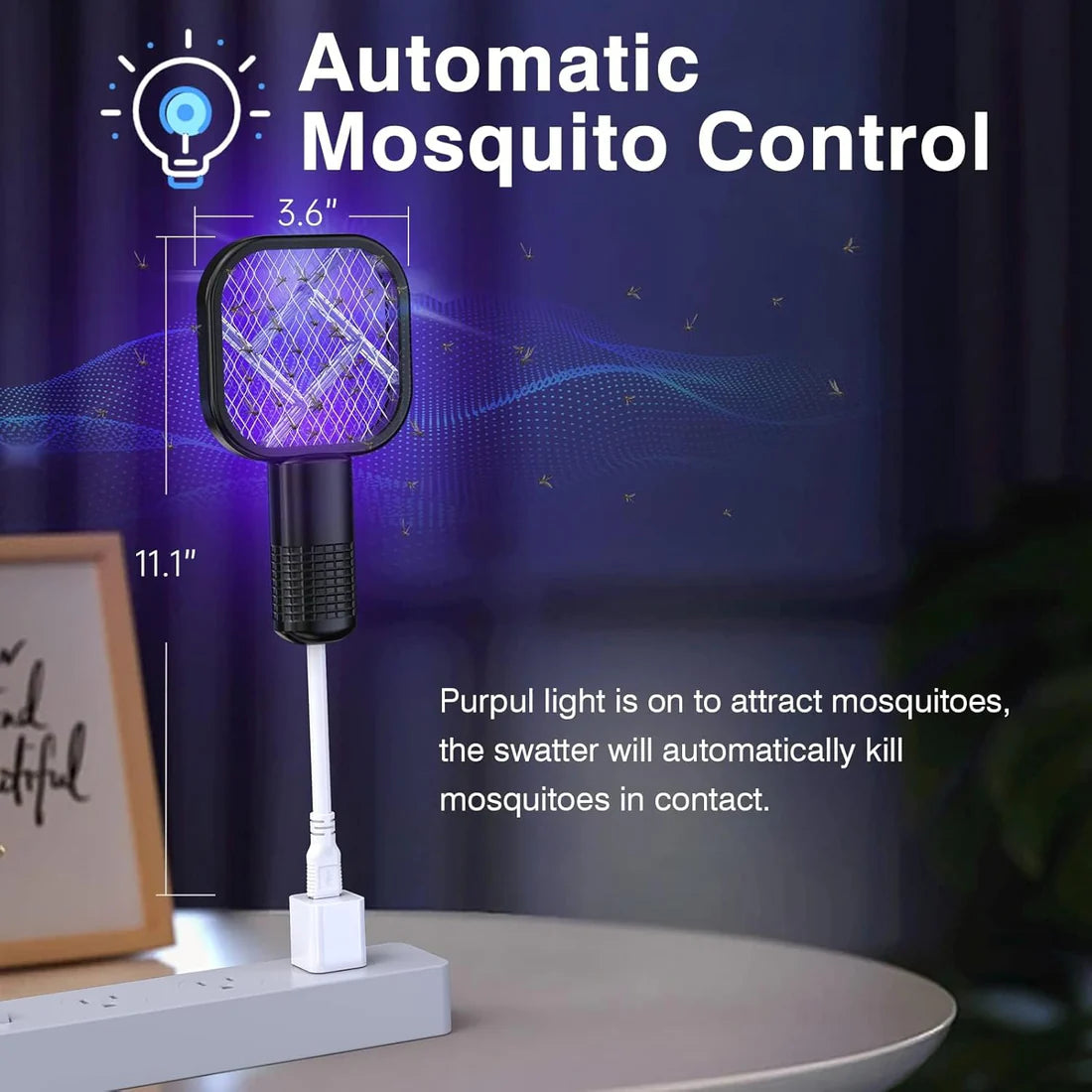 USB Mini Mosquito Swatter, Portable Indoor and