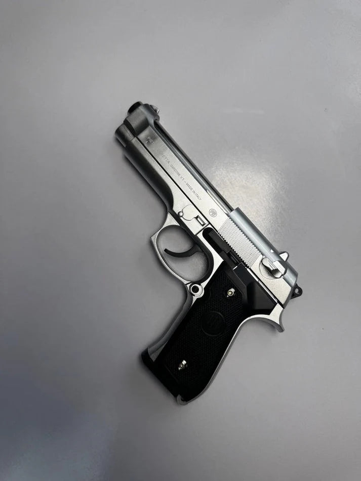 Silver M92 Beretta Airsoft Toy Gun – Realistic 6mm