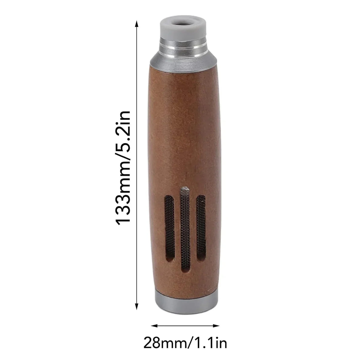 Portable Mini Car Ashtray with Lid β Fireproof Walnut