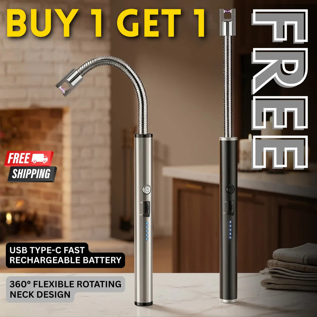 Flexible Arc Lighter 360° | USB-C Rechargeable