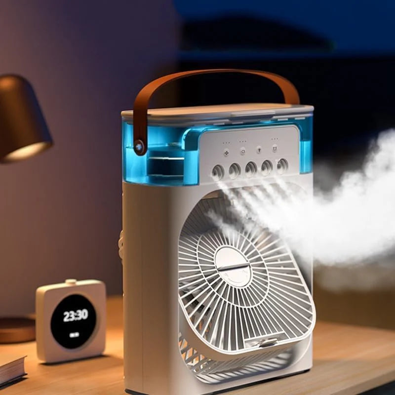 Portable Air Conditioner Fan, Mini Evaporative Air Cooler with 7 Colors LED Lights.