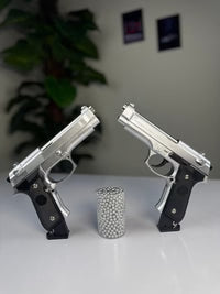 Silver M92 Beretta Airsoft Toy Gun – Realistic 6mm