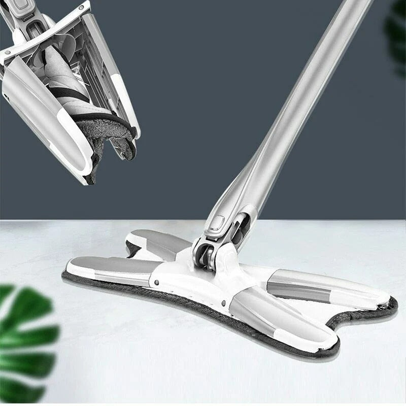 360 Degree Squeeze Mop Hand-free Mop X-type Flat Floor Mop With Replace Cloth Heads Wash Household Lazy Mop Home Cleaning Tool