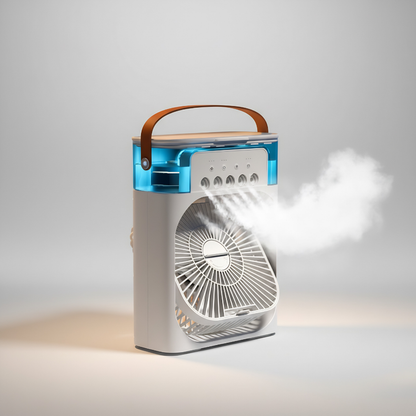 Portable Air Conditioner Fan, Mini Evaporative Air Cooler with 7 Colors LED Lights.